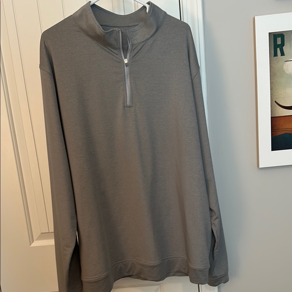 Peter Millar Perth Performance Quarter Zip Grey